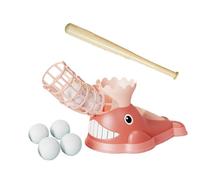 Jubepk Baseball Pitching Game, Practice Toys Machine, 13,39 x 8,66 x 9,06 pouces, Sports Skill Trainer, Pitcher réglable Batting Pitcher for Indoor Outdoor Training Fun, Blue and Pink