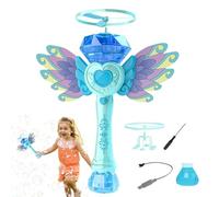 Jubepk Bubble Blower Wand, Rechargeable Maker Stick, Electric Handheld Kids Toy for Outdoor Fun, Beach Games, Party Supplies Boys, Girls, Backyard, Summer Activities, 13.78 inches