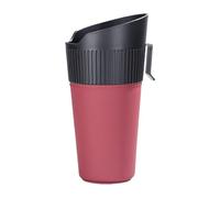 Jubepk Car Trash Bin, Kitchen Trash Can, Leather Wrapping Garbage Can, Cup Holder Waste, Washable Multifonctionnel Organizer, Vehicle Storage for Home Needs, Black, Red and White