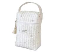 Jubepk Cartoon Quilted Diaper Pouches, Soft Storage Bag, 14.17x11.02x3.15 inches Convenient Portable Cute Pacifier Bag Ideal for Baby Essentials Travel Nursery Neccessity Organizer