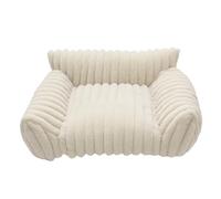 Jubepk Cat Sofa Bed, Peluche Pet Couch, Chew-Proof Dog Lounger, Sturdy Cozy Nest Cushion, Comfortable Resting Spot for Small Pets for Patio, Bedroom, Outdoors, Travel, Living Room, Car, Apartment