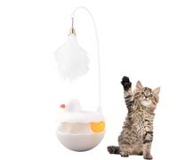 Jubepk Cat Toys, Interactive Kitten Toy, Detachable Feather Fun Stick, Lightweight Resin Duck Shape, 3.54x9.84 inches, Ideal for Indoor and Outdoor Play, Kitten Birthday and Easter Fun