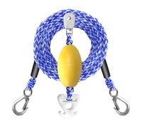 Jubepk Corde de remorquage flottante pour bateau | Corde de remorquage flottante de 4,8 m | Sangle robuste avec boule flottante et crochet pour voile, pêche, traction, entraînement, surf, sauvetage