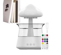 Jubepk Diffuseur humidificateur de de pluie, diffuseur de avec pluie, humidificateur de pluie | Avec diffuseur coloré à télécommande de lumière de nuit et câble de charge pour la chambre