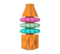 Jubepk Dog Chew Toys Vase Shaped Puppy Teething Toys Interactive Trainer Tool, Boredom Relief, Oral Hygiene and Grinding Aid, 4,13 x 1,77 x 1,77 in, idéal pour l'entraînement à jouer, bleu/orange