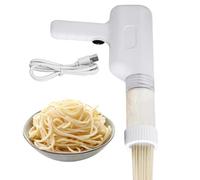 Jubepk Electric Pasta Machine, Electrics Noodle Press, 26,2/25,8/7,2 pouces, Dough Roller, Steel Cutter Blades for Ramen, Spaghetti Cooking at Home, Restaurant, White and Blue