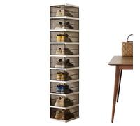 Jubepk Étagère à chaussures, design empilable, peu encombrant, anti-poussière et protecteur, boîte à baskets pour chambres, dortoirs, couloirs ou lieux de travail, multicolore