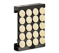 Jubepk Étagère de rangement pour dosettes de café, support de comptoir, présentoir, organisation flexible, design peu encombrant, 32 x 24,5 x 4,2 cm, idéal pour la cuisine, le bar, blanc et noir