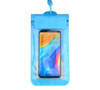 Jubepk Étui de téléphone étanche, Sac étanche avec Cordon, Accessoires de Voyage, Plage, Bateau de croisière, Support de téléphone étanche avec Trou, Convient Adultes, Bleu