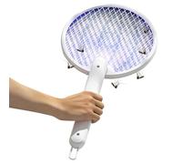 Jubepk Fly Swatter Electric Raquette de mouche électrique pliable pour la maison, produits de portables sûrs, fournitures de plein air pour