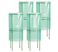 Jubepk Garden Cloches, Seedling Plant Covers, 4-Piece Reusable Protection Domes, Frost Shield Crop Guard, Ventilated Plant Cages for Vegetables, Flowers, Fruits, Strawberry, Blueberry, Bushes