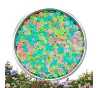 Jubepk Glow In The Dark Stones, 500 galets décoratifs colorés, roches colorées pour décoration de jardin, UV absorbing Glow Gravel, Creative Landscaping Accessory for Aquarium Fish Tank Pond Yard