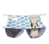Jubepk Hamac double couche, nid de sommeil pour furet, lit doux et confortable, tissu intérieur chaud, espace de repos pour furets, hérissons, hamsters, coin de cage, 40 x 40 x 15 cm