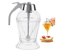 Jubepk Honey Dispenser Jar, Maple Syrup Pot, Syrups Pouring Bottle, Honeys Storage Container, 5.71x3.15 Inches, Perfect for Coffee Bars, Breakfast Tables, and Baking Stations