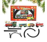 Jubepk Jouets de Train de Noël avec Voies - Set de Jeu de Trains, décoration Jeu électrique Festif pour activités, réunions, foyers, fêtes