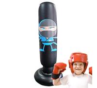 Jubepk Kids Punching Bag Gonflatable Kickboxing Bag, 21,65 x 64,96 pouces, Stable Standing Design, Boxing Training Toy, Freestanding Punch for Kid Fitness and Fun (Multicolore)