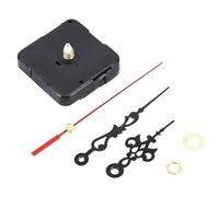 Jubepk Kit aiguilles et moteur d'horloge - Remplacement mural, 1 jeu de mécanisme de mouvement avec aiguilles métalliques, outil de réparation pour projets d'artisanat, crochet inclus pour montage