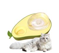 Jubepk Kitten Feeding Bowl, Double Dog Dish, Avocado Shape Utensils, Anti Choking Food, Caliber Water Feeder for Cats, Small Dogs, Puppies, Kitchen, Living Room, Pet Corner, 11.02x7.09x5.51 inches