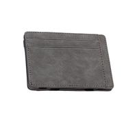Jubepk Magic Wallet, PU Leather Wallet, Pocket Wallet, Magic Money Clip, Card Holder Wallet, Cards and Cash Organizer, Money Wallet for Men, Slim Wallet, Leather Money Clip, Minimalist Wallet, Gris