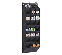 Jubepk Organisateur de chaussures pour mur, organiseur de chaussures de poche avec 24 compartiments, rangement de porte, design étanche pour chambres, chambres d'enfants