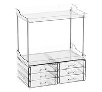 Jubepk Organisateur de comptoir 11.02x6.61x18.9 pouces porte-tiroir de niveau pour stockage de salle de bain, organisateurs de beauté avec design compact, porte-toilettes pour la vanité de commod