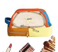 Jubepk Pencil Pouch Cute, Large Capacity Star Pattern Stationery Bag, Sturdy Zipper, Portable Cosmetic Organizer, School Supplies, 9.06x4.72x5.51 in Ideal for Teen Girls, Everyday Use