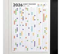 Jubepk Planificateur annuel de suivi des habitudes - Outil de productivité pour augmenter la productivité | Agenda quotidien hebdomadaire de suivi des objectifs et des habitudes sur 12 mois | Pour