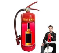 Jubepk Porte-bouteilles en forme de bouteille de vin, support de rangement pour bouteilles de vin, 36 x 15 cm, idéal pour les amateurs de whisky, rouge clair et noir