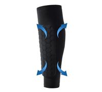 Jubepk Protège-tibias en nid d'abeille - Manchette de compression pour mollet avec protection tibia en nid d'abeille, soutien respirant, chaussettes de protection du tibia, équipement de protection du