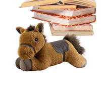 Jubepk Realistic Horse Plush Figure, Decorative Comfort Companion, Interior Styling, Soft Textured Detailing, Animal Plush Decor Category, Living Room Bedroom, Office Desk Sofa Accent