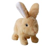 Jubepk Realistic Interactive Bunny, Electronic Peluche Lapin Toy, Mignon Stuffed Bunny, Life Like Pet Companion, 6,3 x 3,54 x 6,3 pouces Jumping and Ear-Twitching Feature, Fun Gift for Kids