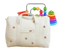 Jubepk Sac à langer comme sac de transport, grand sac brodé, avec grand | Sacs à couches de voyage adaptés pour l'hôpital, les voyages, la gym, l'école, le parc en plein air et les voyages de courses