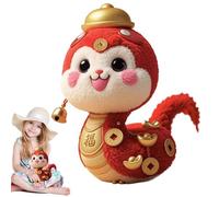 Jubepk Snake Stuffed Animal Cute Snake, Copper Snake Mascot, 11 pouces Snake Plush, Year of the Snake, Chinese Snake Plush, Plush Snake Toy, Snake Soft Toy, Chinese Spring Festival