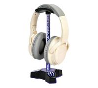 Jubepk Support de charge pour casque, support d'éclairage pour casque, ABS durable + support en métal avec port de charge USB, étagère de bureau pour bureau, chambre à coucher, studio