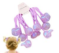 Jubepk Supports de queue de cheval à bulles - Double boule - Corde à cheveux double boule pour tresses - Cordes élastiques pour les cheveux, nœuds pour les cheveux,