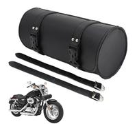 Jubepk Tool Bag, Motorcycle Side Bags, Leather Saddlebag, Vintage Seat Storage Pouch, Waterproof Strap on Holder, for Dirty Bikes, Cruisers, Choppers, Women, Touring, Road Trips, 12.2x5.12 inches