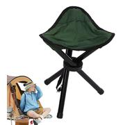 Jubepk Travel Stool, Lightweight Folding Stool, Portable Triangular Stool, Anti-Slip, Perfect for Outdoor Hiking, Backpacking, and Fishing Adventures, 14.96x3.94x3.94 inches
