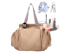 Jubepk Travel Tote Bag, Weekender Bag Women, Yoga Duffel Organizer, Multi-Compartment Daypack, Versatile Shoulder Tote, Ideal for Teachers, Nurse, Brown, Khaki, Gray, Beige, Blue, Black,