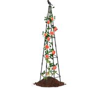 Jubepk Tuteur en pyramide - Cage de support vertical en métal - 160 cm de haut - Pour intérieur, cour, ferme, tomates, raisins, concombres, pois, plantes grimpantes, cactus et fleurs
