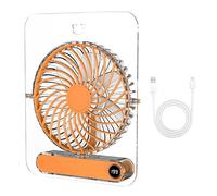 Jubepk Ventilateur USB de Bureau | Équipement Portable USB Pliable 5 Vitesses,Accessoires de Bureau,Pour Voyage Camping Plage Activités Sportives Randonnée Pêche Shopping Excursion