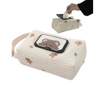 Jubepk Wipes Dispenser, Refillable Portable Container, 7.87x4.72x3.15 Inches, Lightweight Reusable Pouch, Cute Organizer Diaper Bags for Home and Travel, Multicolor
