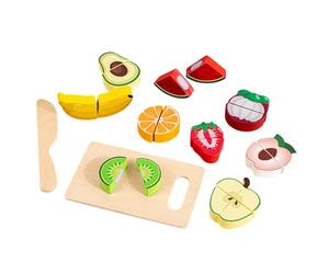 Jubepk Wooden Cutting Toy, Vegetable Pretend Play, Educational Game, Food Set Toddler, Early Learning Development for Kids, Boys, Girls, Preschool, Home, Classroom, Playroom, 20/3/15.7 inches