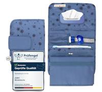 Jubi® Baby Sac à couches avec matelas à langer pour les déplacements avec beaucoup de place - Petit sac à couches (Bleu avec des pissenlits)