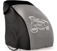 Jubi Garage pliable pour remorque de vélo 2 places/1 place et absolument résistant aux intempéries | Couverture de remorque de vélo universelle parfaitement adaptable (noir)