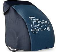 Jubi® Housse de remorque de vélo bleue 2 places/1 place et absolument résistante aux intempéries - garage pliable remorque de vélo universelle, parfaitement adaptable