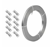 Jubilee Clips de 5 m - Grand collier de serrage réglable en acier inoxydable avec 10 fixations pour radiateur, tube de plomberie mécanique et conduite de carburant