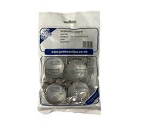 Jubilee Superclamp SS304 Lot de 10 colliers de serrage robustes en acier inoxydable DIN3017 W4, réglage de 17 à 19 mm, pièce n° JSC019SS, pont d'étanchéité à boulon unique à 360°, collier de serrage