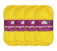 JubileeYarn Amigurumi Select Pelote de laine acrylique pour bébé Jonquille 4 écheveaux
