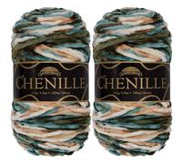 JubileeYarn Arcadia Lot de 2 écheveaux de fil chenille 100 g