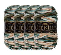 JubileeYarn Arcadia Lot de 4 écheveaux de fil chenille 100 g